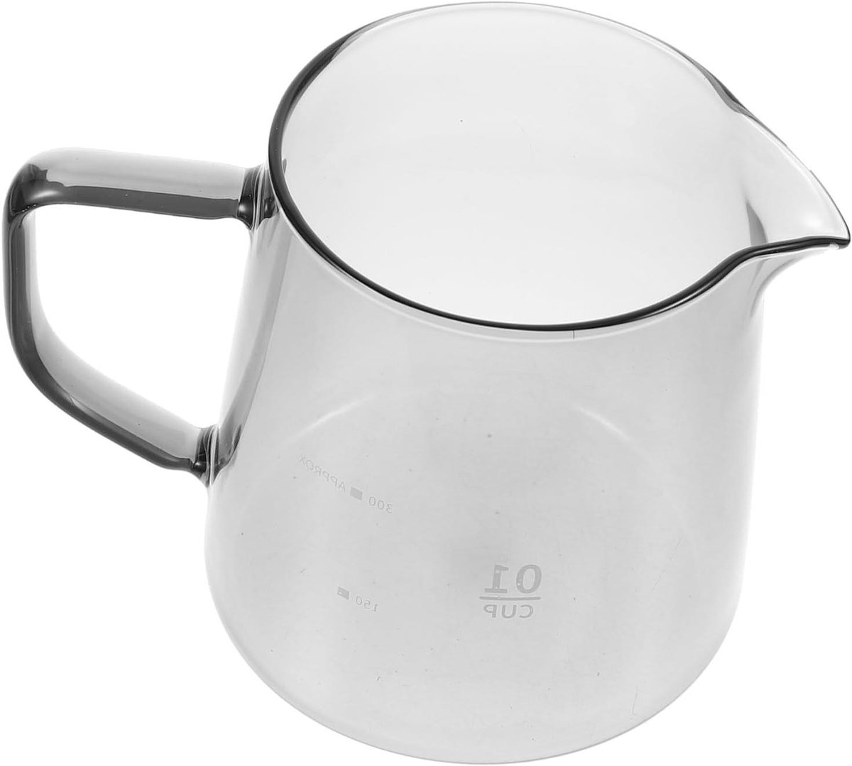 Glazen Koffiekan - Melkkan Theepot - Koffie Serveren - Met Tuit - 10x10 cm - Zwart