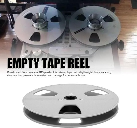 Lege Tape Spoel - Windsspoel Reel - Muziek Opnemen - Verstevigde Structuur - 5 Inch Diameter - Grijs — afbeelding 3