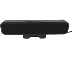 Computer Speaker Bar – Desktop Geluid PC Geluid – Muziek Luisteren – Ruimtebesparend Clipontwerp – 248 mm – Zwart