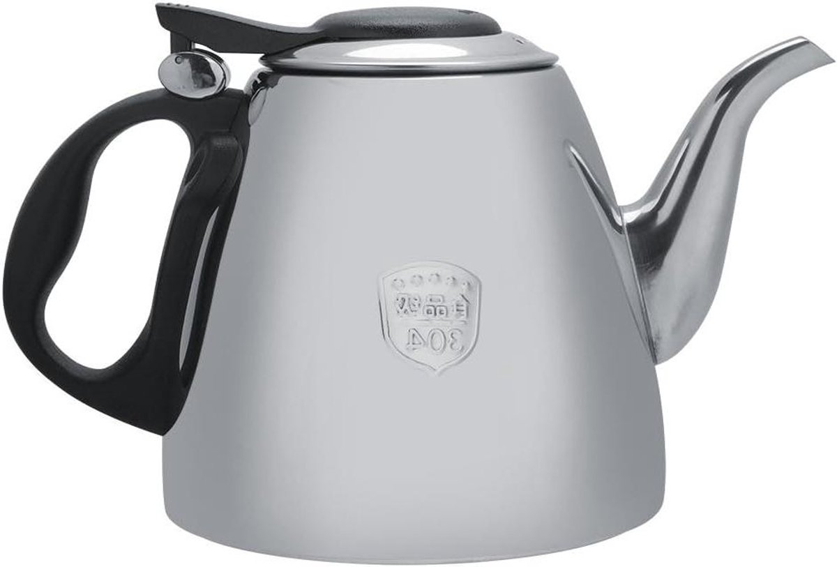 Theepot RVS - Koffiekan Waterkoker - Koffie en Thee - Versterkte Bodem - 1.5 Liter - Zilver