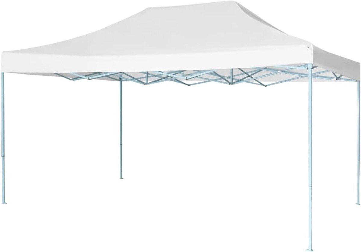 Opvouwbare Partytent - Tuinpaviljoen Pergola - Buitenfeesten Organiseren - UV- en Waterdicht Dak - 3 x 4 m - Wit