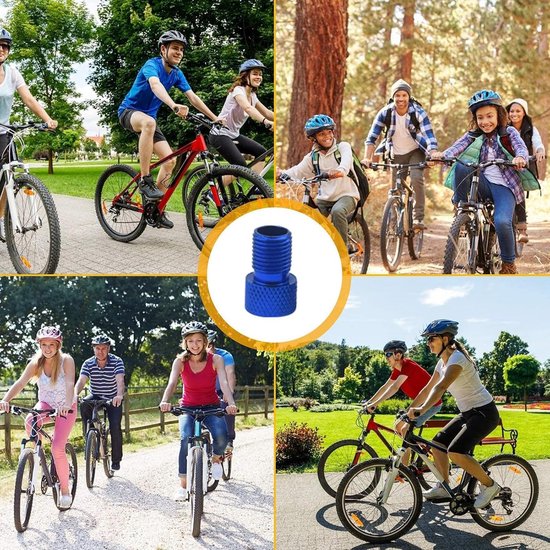 Bandenpompadapter - Ventielconverter Fiets - Fietsbanden Oppompen - Lekvrije Afdichting - 8 g - Blauw — afbeelding 3