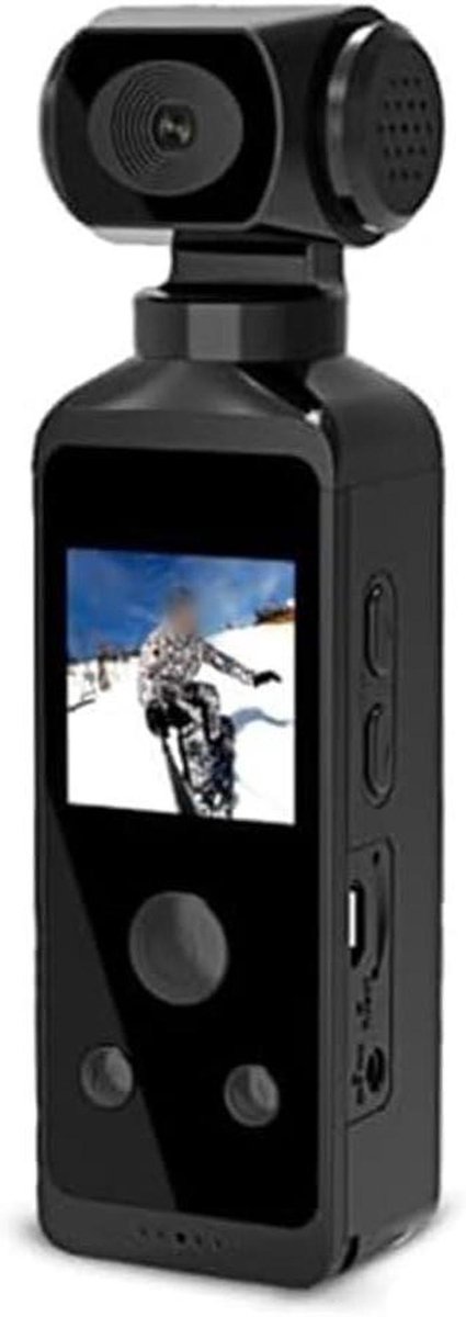 Actie Camera - Handheld Camera - Buiten Filmen - 270° Draaibare Lens - 12 x 4 x 3 cm - Zwart
