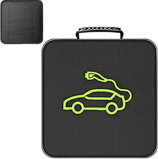 Elektrische Autolader Tas - EV Kabel Organizer - Kabel Opbergen - Waterdicht en Vlamvertragend - Tot 20m Kabel - Zwart
