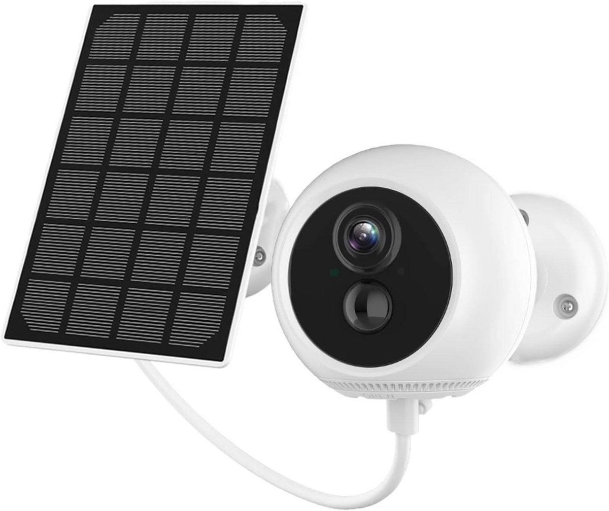 Beveiligingscamera Solar - IP Camera Buiten - Huis Beveiligen - Dubbele Detectie - 3MP HD - Wit