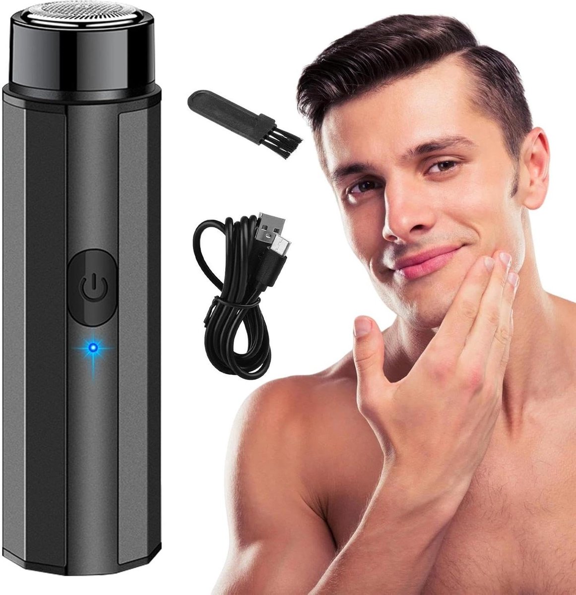 Mini Scheerapparaat - Draagbare Shaver - Dagelijkse Verzorging - Waterdicht Reinigbaar - Zakformaat - Zwart