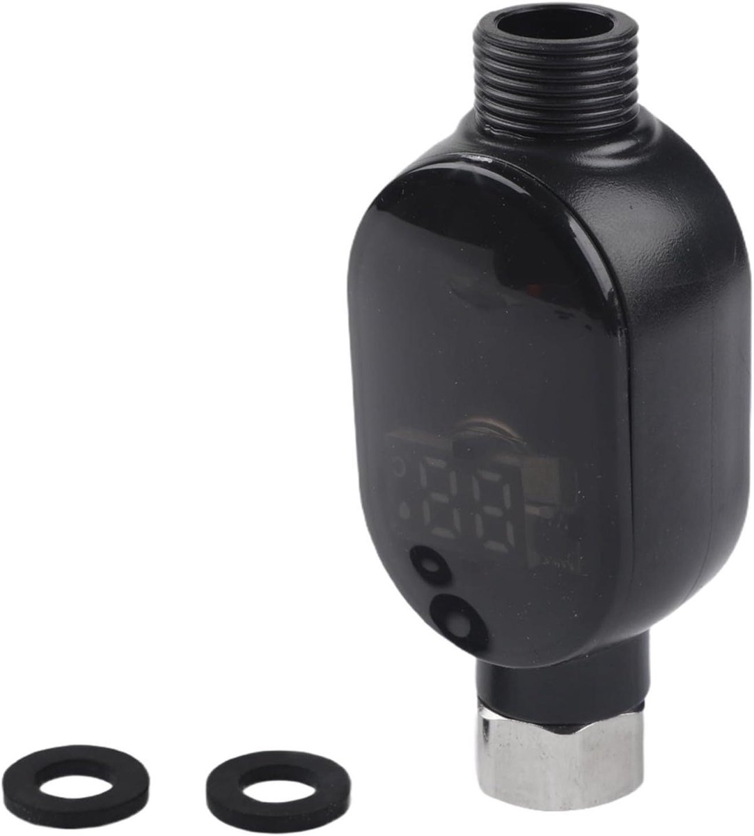Led Douchekraan Thermometer - Badthermometer Digitaal - Veilig Baden - Kleurveranderende Weergave - 1/2 Inch - Zwart