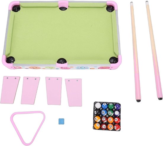 Mini pooltafel - Desktop biljartspel - Familie entertainment - Vergrendelbare poten - 51x32cm - Bruin van mini — afbeelding 4