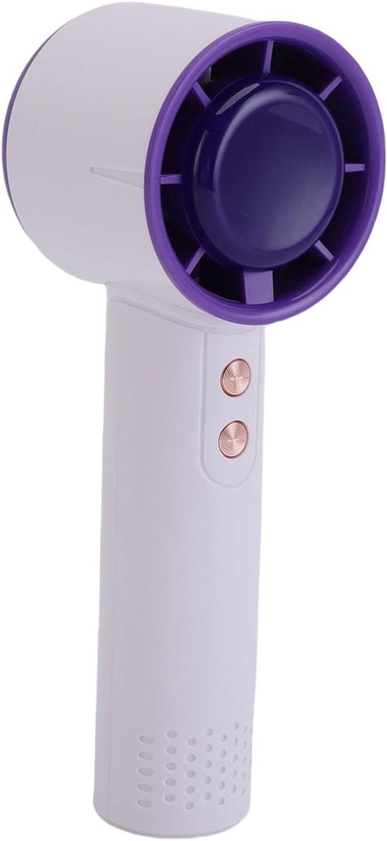 Draagbare Handventilator - Persoonlijke Ventilator - Koelte Tijdens Hitte - 120 Windsnelheden - 17x5.8 cm - Zwart