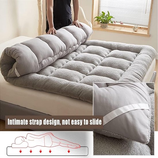 Japanse futon matras - Tatami matras Vloermatras - Logeren en reizen - Extra dik gewatteerd ontwerp — afbeelding 2