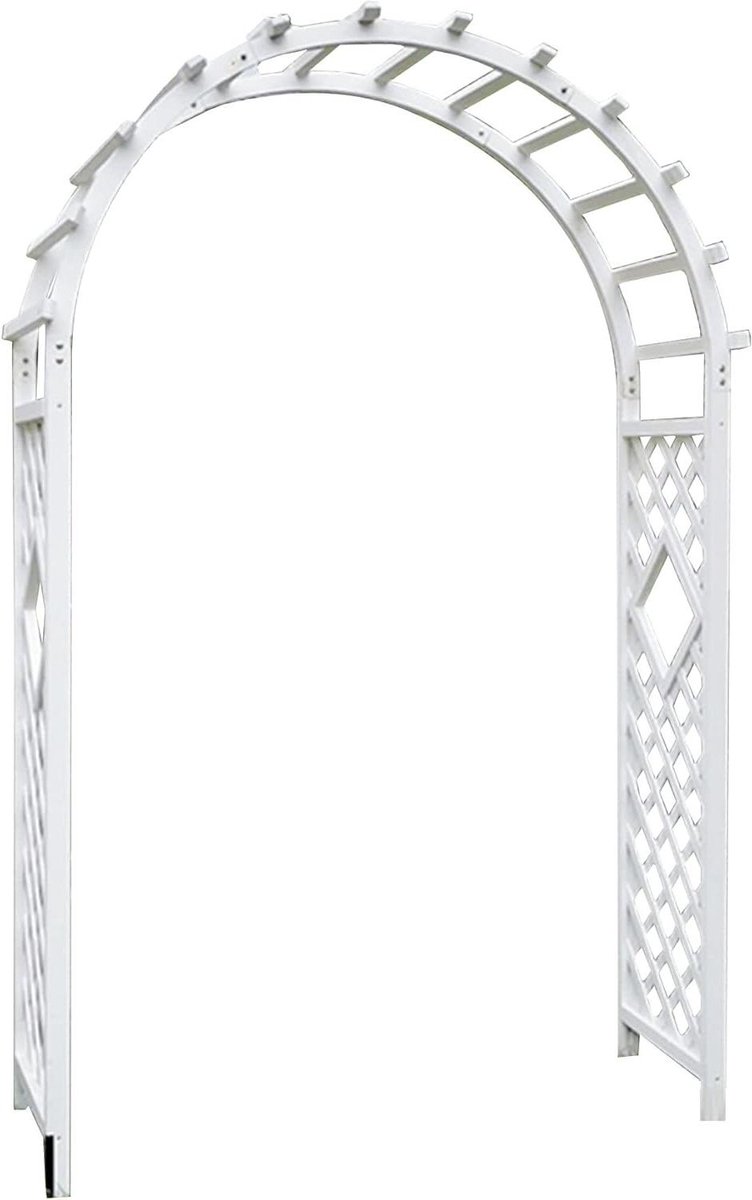 Houten Tuinboog - Prieel Decor - Bruiloften Evenementen - Volledig Geschuurde Palen - 1.4x2.25 meter - Wit