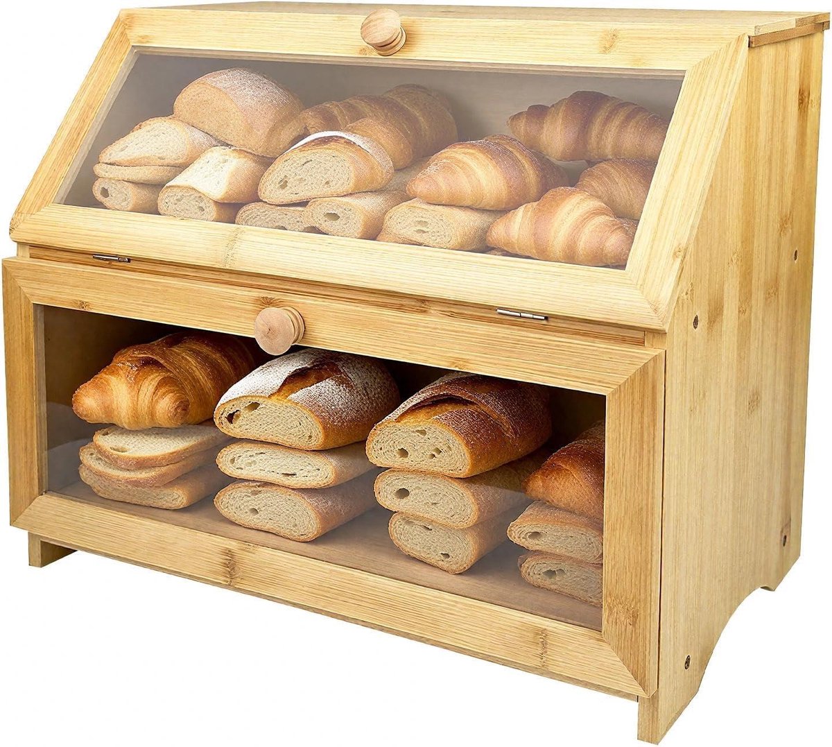 Broodbewaardoos - Broodtrommel - Brood Vers Houden - Grote Inhoud - 39.5 cm x 32 cm - Bamboe