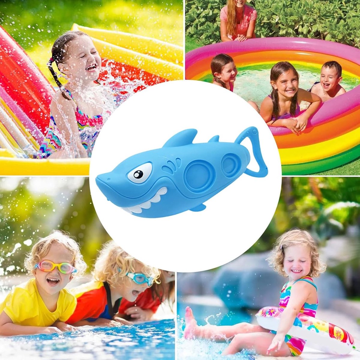 Watersproeier voor kinderen - Waterspeelgoed Waterpistool - Zomerpret - Uniek zeedieren ontwerp - 30 cm - Blauw