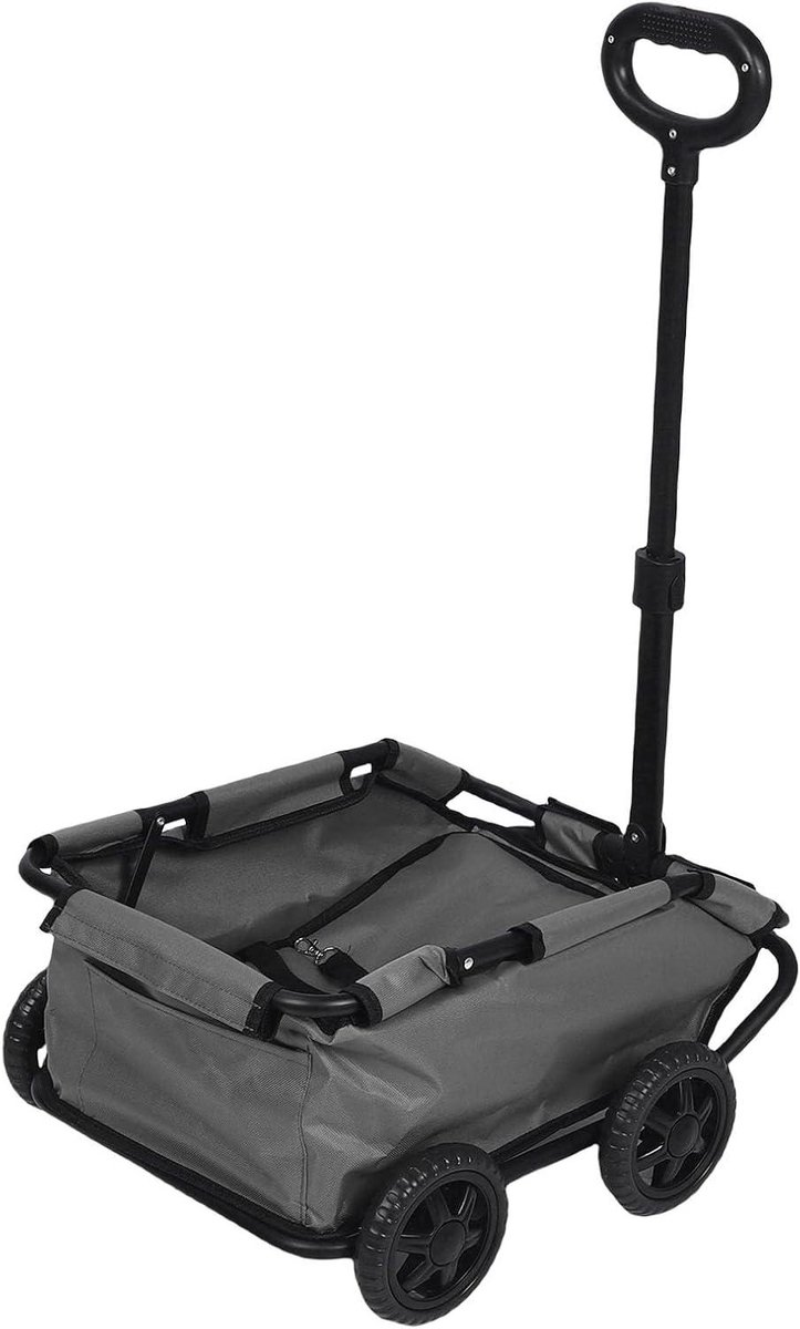 Huisdier Wandelwagen - Dierenkar Pet Trolley - Comfortabel Vervoer - Eenvoudig Inklapbaar - 57 x 37 x 16 cm - Grijs