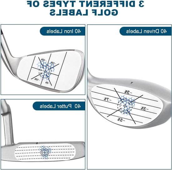 Golf Impact Tape Set 40pcs/120pcs, Club Impact Stickers voor Consistente Shots, Sweet Spot Analyse en Verbetering van Golfvaardigheden van GOLF — afbeelding 3