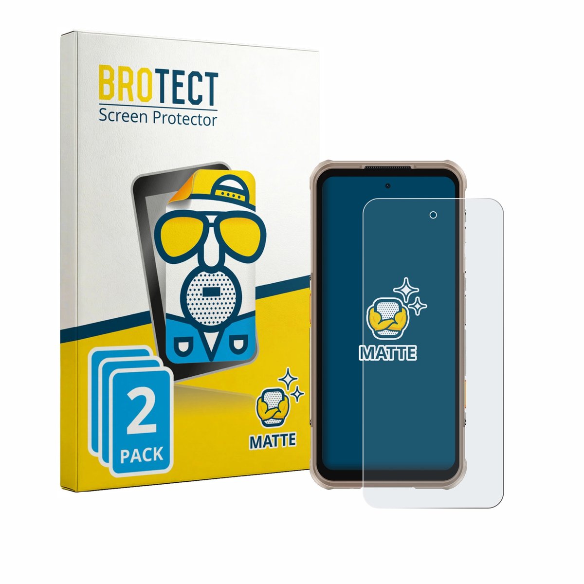 BROTECT - Screenprotector voor Ulefone RugOne Xever 8 - Folie Beschermfolie matte 2 Stuks