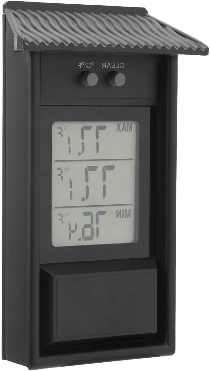 Digitale Buitenthermometer - Temperatuurmeter Kas - Tuinieren Temperatuur Meten - Nauwkeurige Meting - 13.2 cm - Wit
