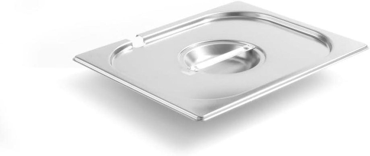 Gastronorm Deksel - Container Deksel - Voedsel Opslag - Met Lepeluitsparing - GN 1/2 - Zilver