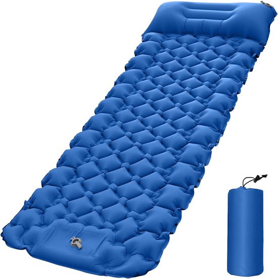 Kampeermat Lichtgewicht - Luchtmatras Kampeer - Buiten slapen - Snel opblaasbaar - 196 x 68 x 9 cm - Groen — afbeelding 2
