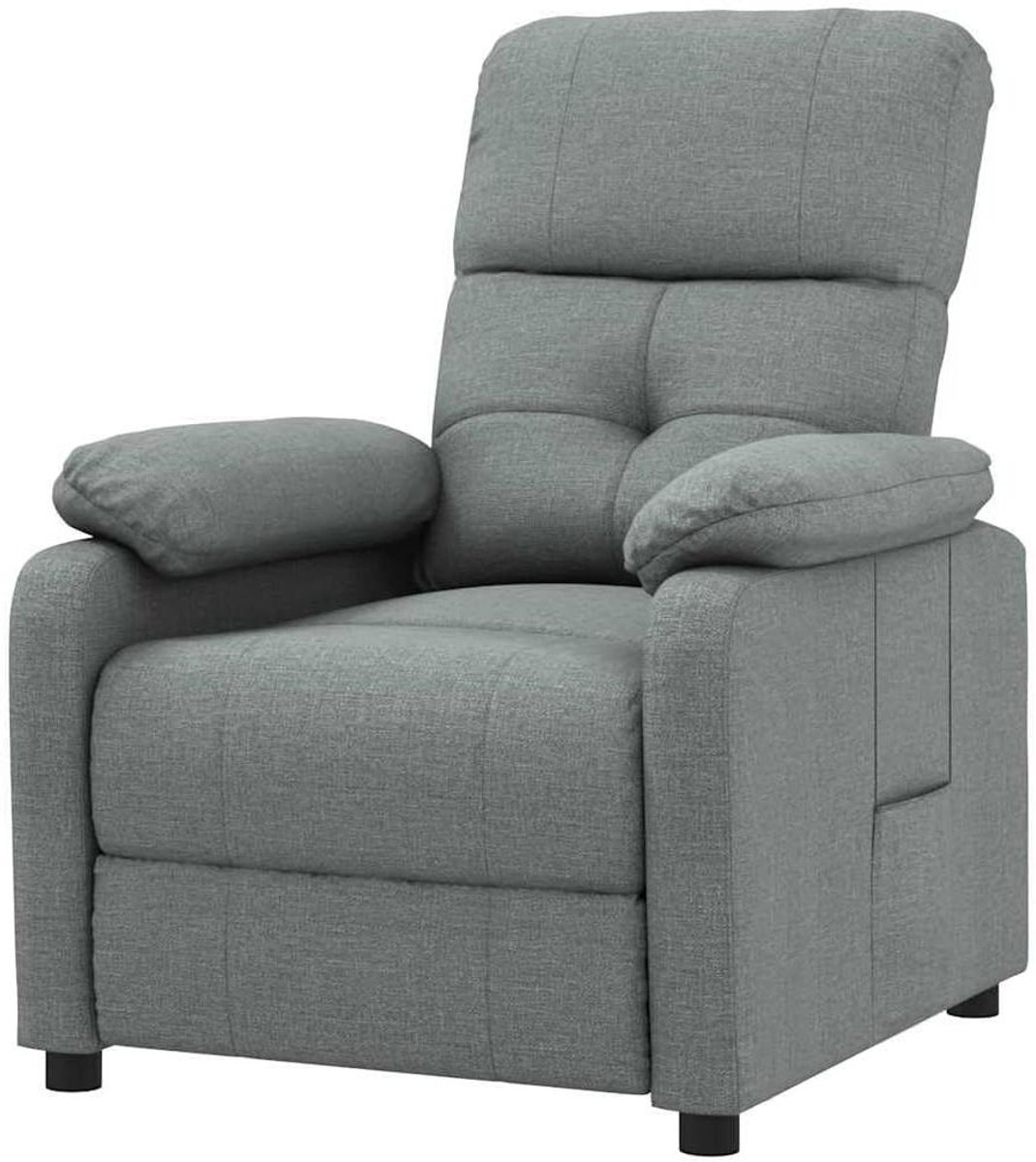 Relaxstoel Stof - Fauteuil Luie stoel - Comfortabel Zitten - Handmatig Verstelbaar - 73 x 90 x 100 cm - Donkergrijs