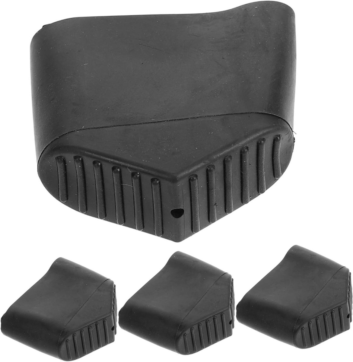 Opklapbare Laddervoeten - Ladderdoppen Rubber - Vloer Beschermen - Antislip Ontwerp - 7.20X5.50X2.20CM - Zwart