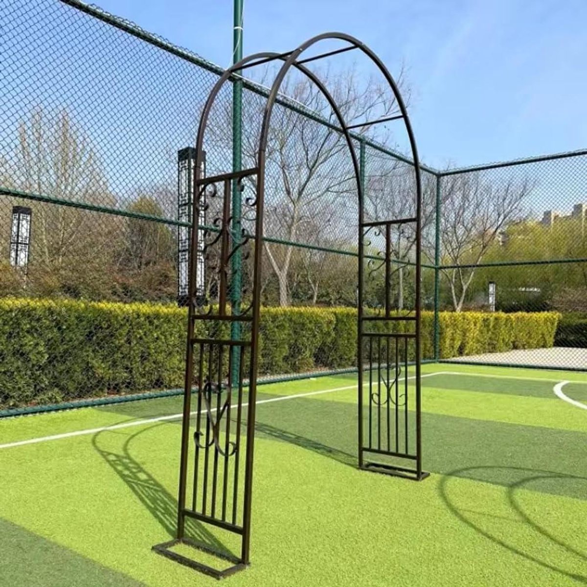 Tuin Prieel Boog - Klimplant Steun - Bruiloft Decoratie - Europees Boog Ontwerp - 300x230cm - Bruin en Groen
