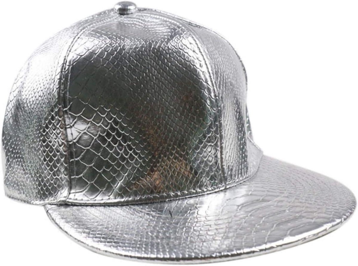Baseball Cap - Hip Hop Hoed - Buitenactiviteiten - Verstelbare Band - Effen Kleur - Zilver