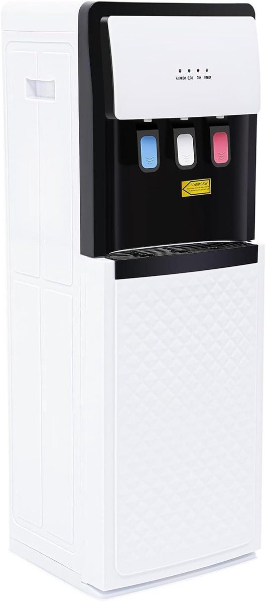 Waterdispenser Vloerstaand - Waterkoeler Waterfontein - Direct Drinkwater - Dubbele Functie Koud Warm - 92.5 cm Hoog - Wit