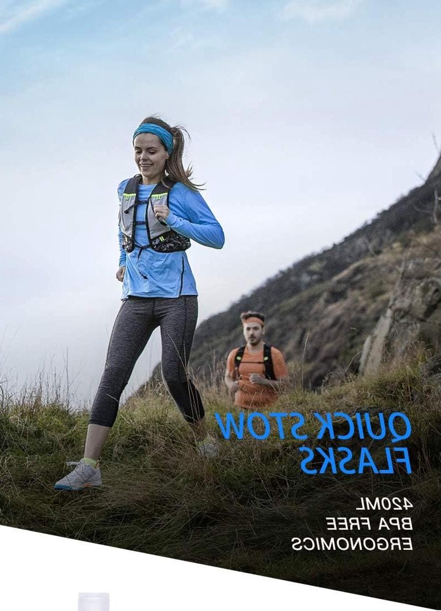 Sportwaterfles - Soft Flask Reservoir - Buiten Hydrateren - Vouwbaar TPU Materiaal - 2 x 420 ml - N.v.t.