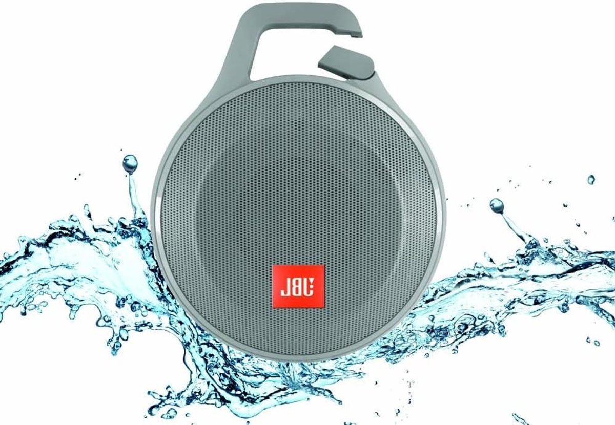 Draagbare Bluetooth Speaker - Draadloze Speaker - Muziek Luisteren Buiten - Ingebouwde Karabijnhaak - 5 Uur Speeltijd - Grijs