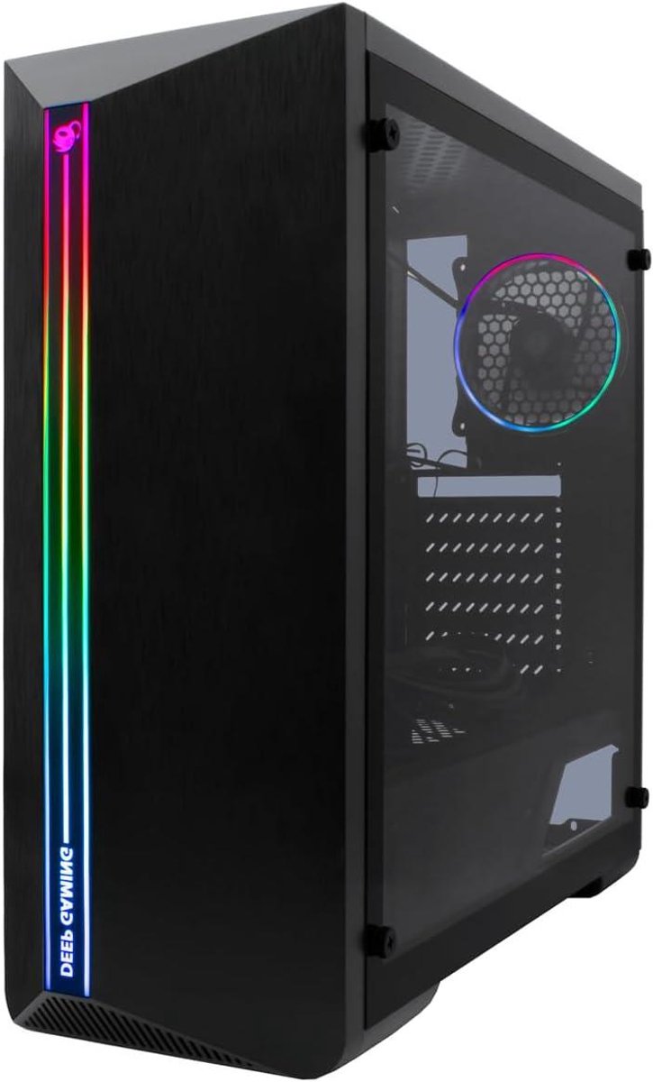 PC Behuizing - Computerkast Mid Tower - Gaming PC Bouwen - Gehard Glas Ramen - ATX MicroATX - Zwart