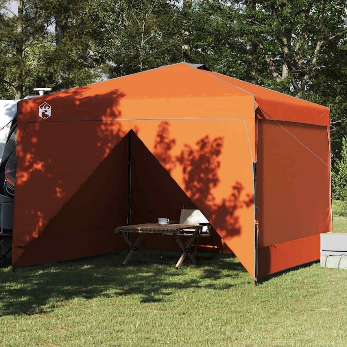 Feesttent - Tuinpaviljoen Partytent - Buitenfeesten Organiseren - Water- en UV-bestendig - 290 x 290 x 251 cm - Oranje