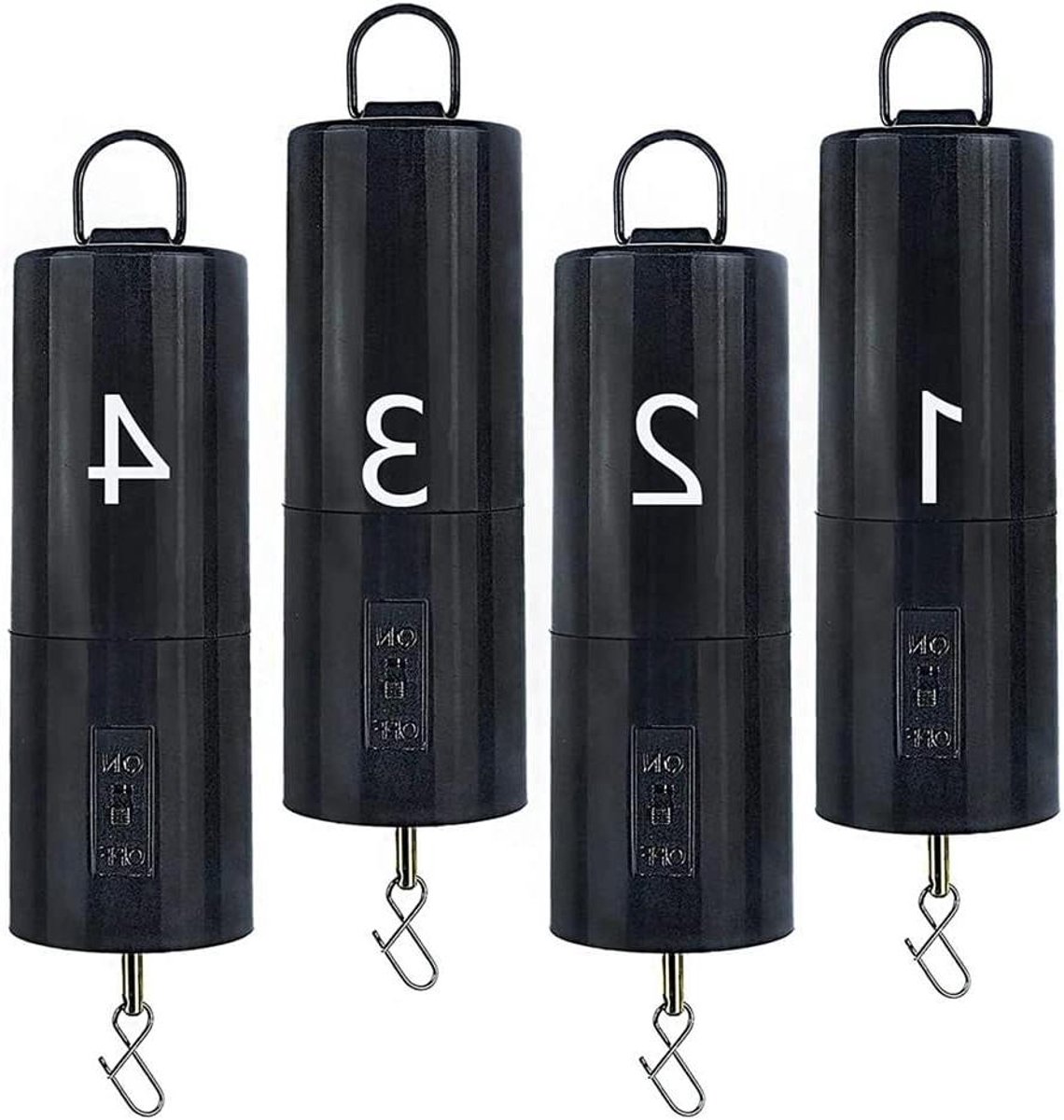 Wind Spinner Motor - Draaiende Haak - Tuin Decoratie - Batterij Aangedreven - 4 Stuks - Zwart