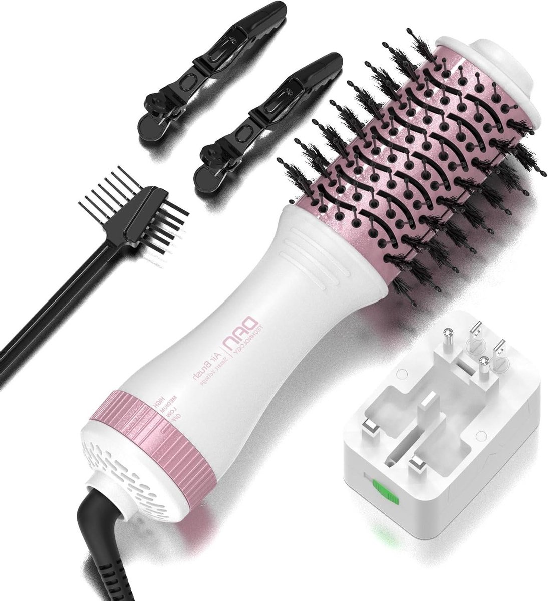 Heteluchtborstel - Föhn styler - Haar stylen - Automatische dubbele spanning - 2 inch borstel - Zwart
