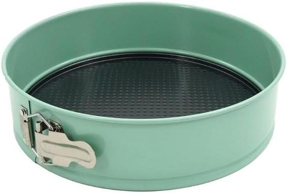 Ronde bakvorm - Cakevorm springvorm - Taarten bakken - Antiaanbaklaag - 25 cm - Turkoois