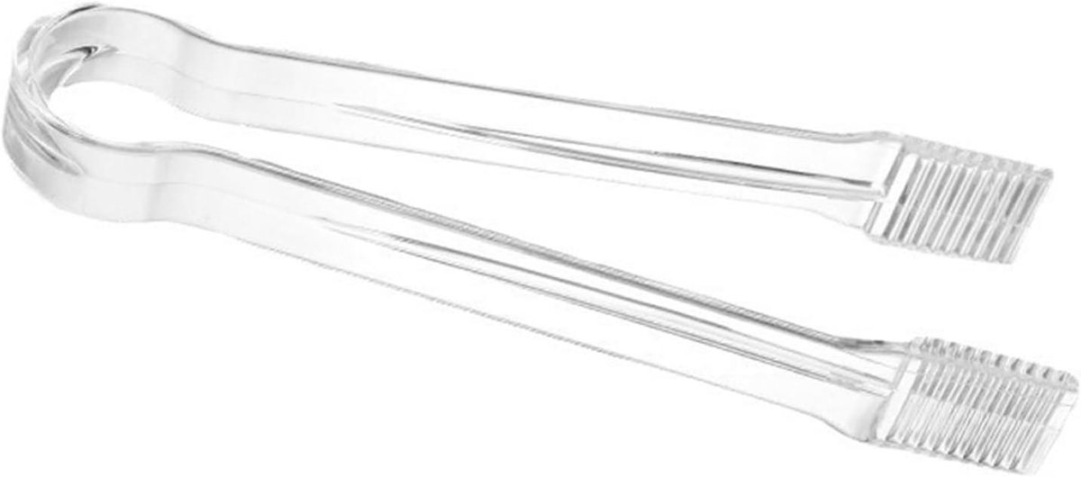 Kleine Tang - Serveer Gereedschap - Hapjes Serveren - Antislip Ontwerp - 16 cm - Transparant