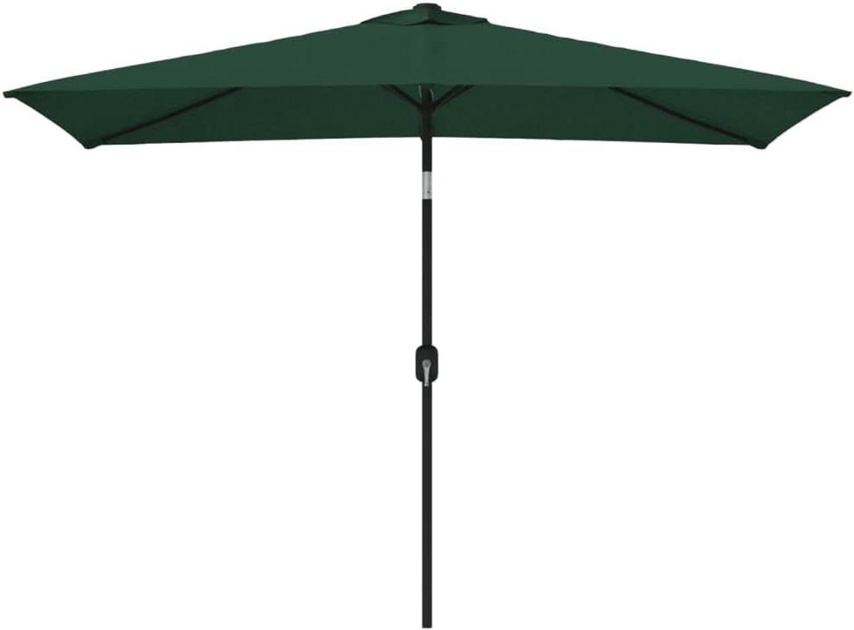 Parasol Rechthoekig - Terrasscherm - Buiten Zitten - UV Beschermend - 200 x 300 cm - Groen