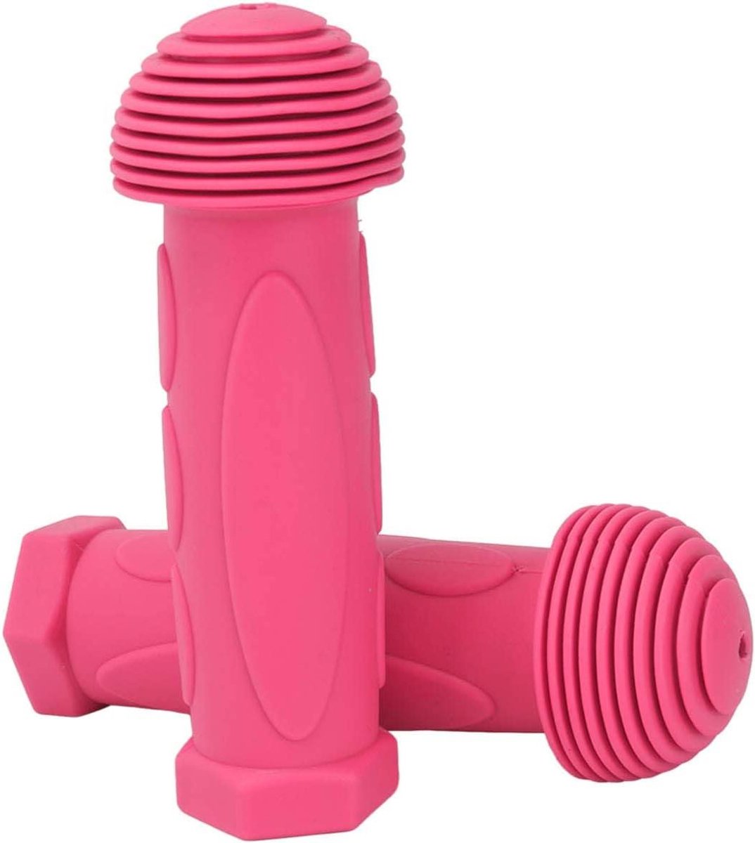 Kinderfietsgrepen - Handvatten Fiets - Veilige Grip - Hoogwaardig Rubber - 2 Stuks - Roze