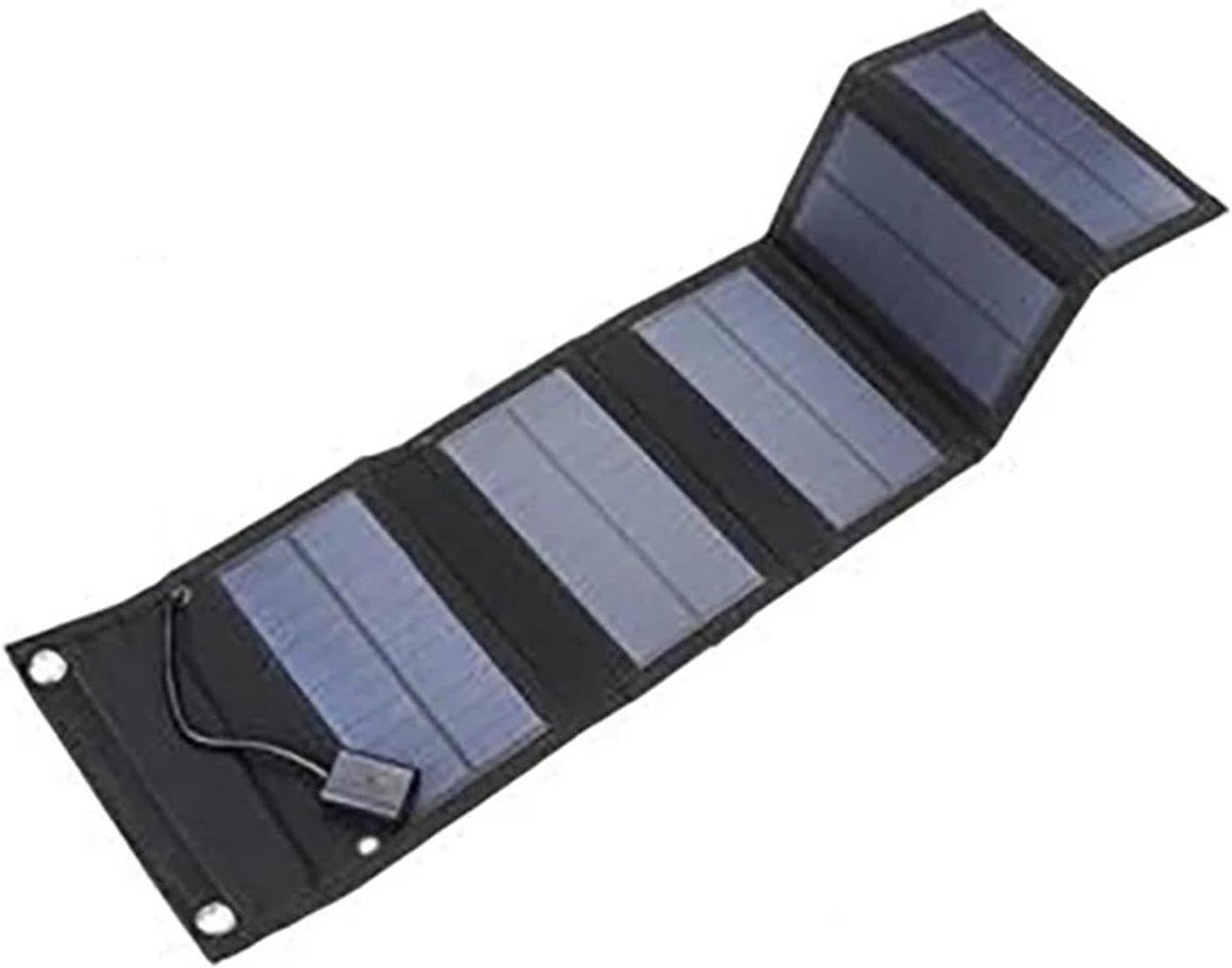 Opvouwbaar Zonnepaneel - Compacte Zonnelader - Energie Opladen - Monokristallijne Cellen - 186x115cm Opgevouwen - Zwart