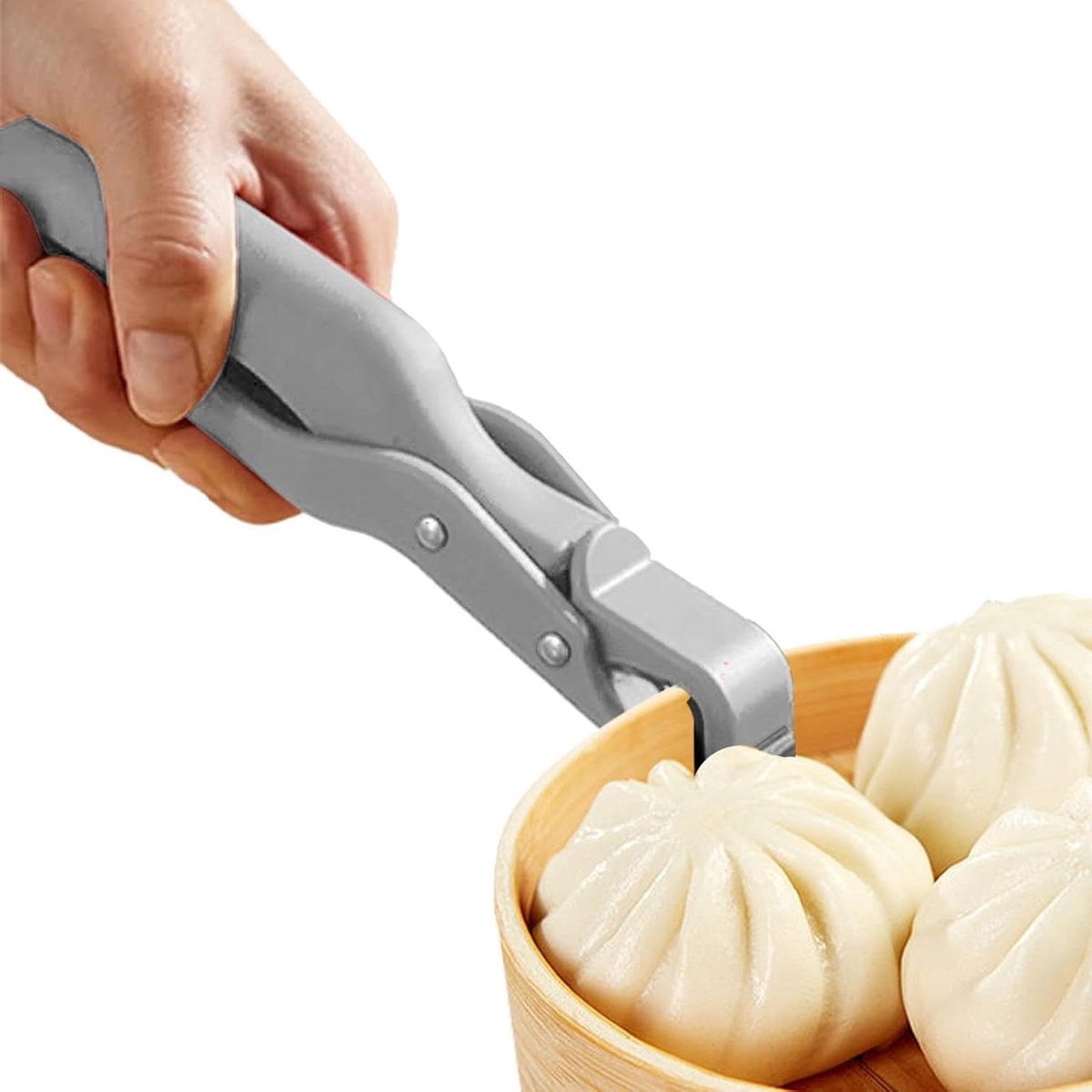 Hete Plaat Grijper - Antislip Klem - Veilig Koken - Hittebestendig Siliconen - 19 cm - Grijs