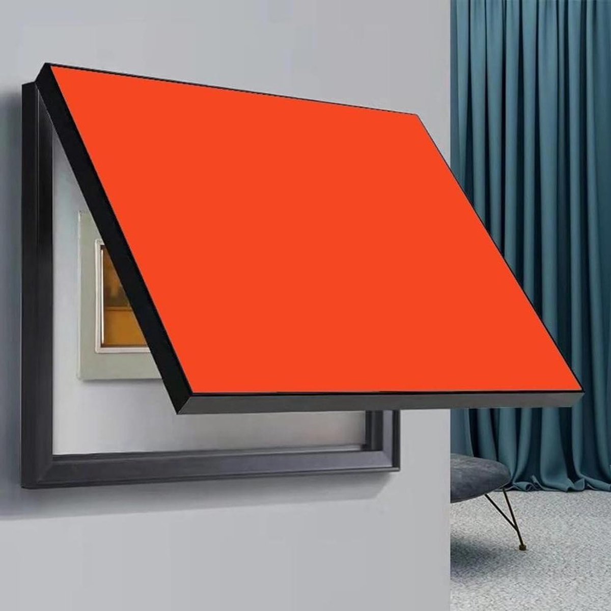 Meterkast Decoratie - Paneel Afdekking - Ruimte Verfraaien - Scharnierend Ontwerp - 45 cm - Wit