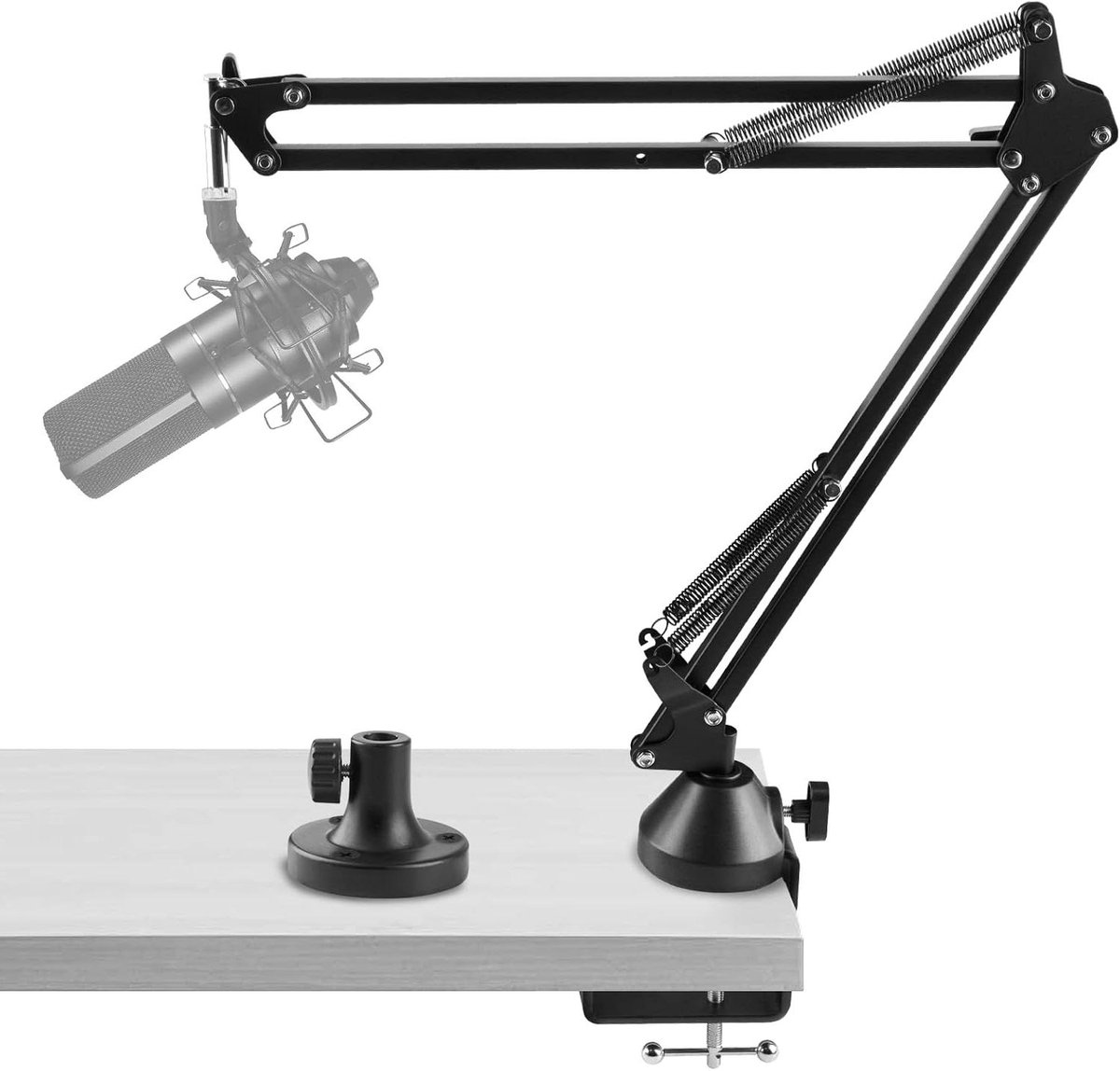 Microfoonarm - Studiestandaard - Opnemen Muziek - Verstelbare Schaararm - 73 cm Bereik - Zwart