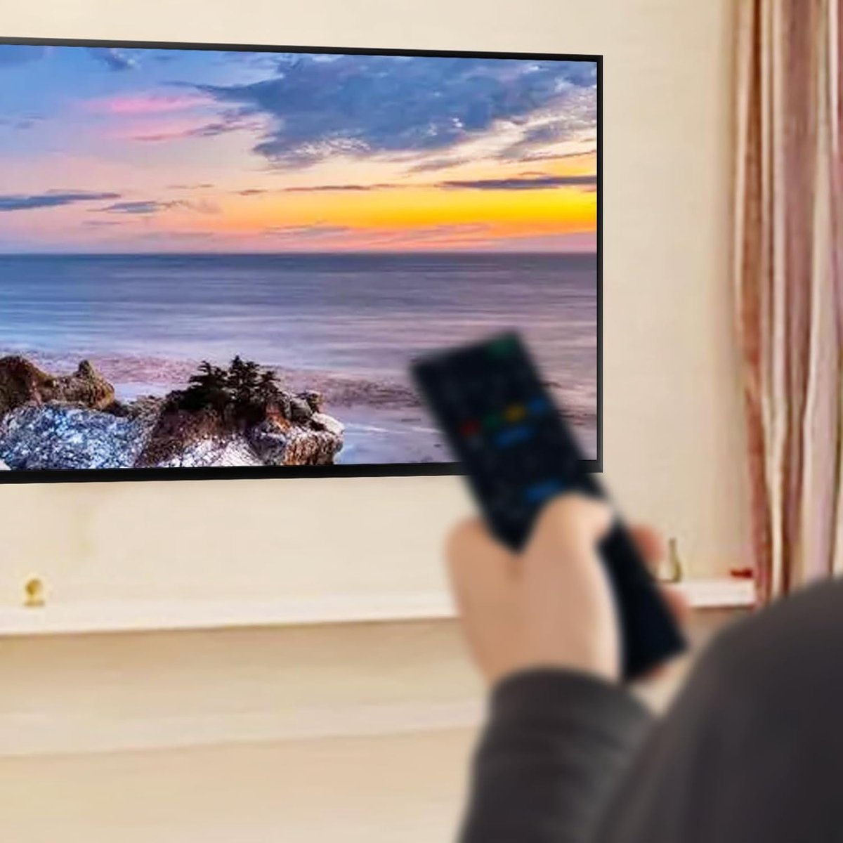 Afstandsbediening - Universele Controller - TV Bediening - Directe Werking - 10 Meter Bereik - Zwart
