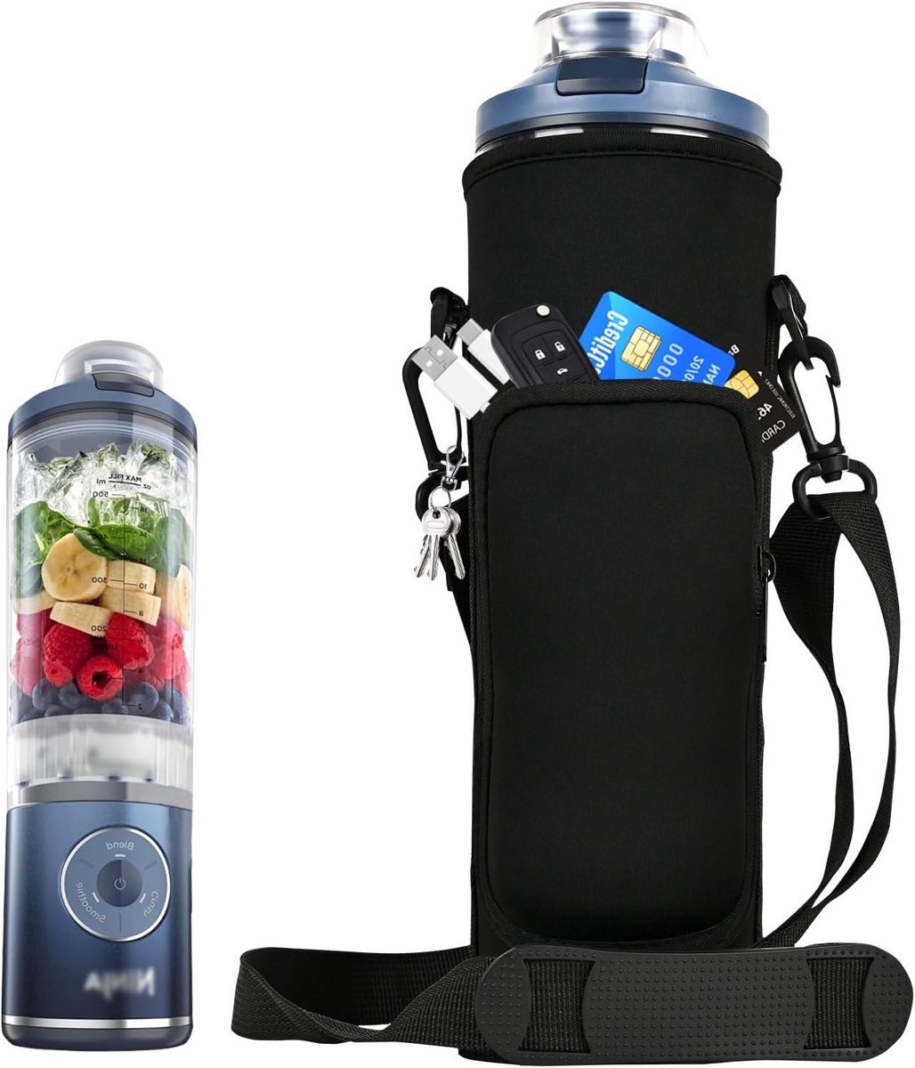 Draagbare Mixer Tas voor Blender, Geïsoleerde Mixer Case met Cross Strap, Zwart en Praktisch Ontwerp