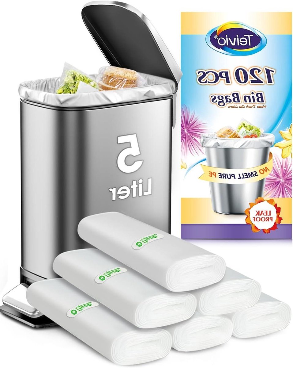 Kleine Afvalzakken - Prullenbakzakken - Hygiënisch Afval - Lekvrij Ontwerp - 120 Stuks - Transparant