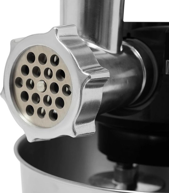Keukenmachine - Mixer - Allround Koken - 3-in-1 Functionaliteit - 6L Kom - Zwart Zilver — afbeelding 4