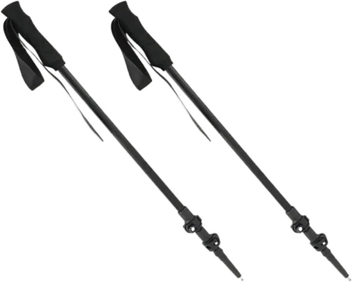 Wandelstokken - Trekkingstokken - Stabiliteit Verbeteren - Verstelbare Lengte - 2 Stuks - Aluminium