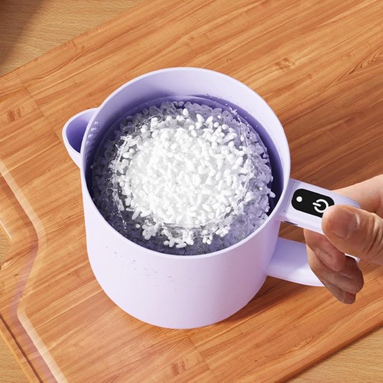 Elektrische Eierklopper - Keukenmixer Draadloos - Beslag Maken - Zelfreinigend Systeem - 1 Liter Capaciteit - Paars van Merkloos — afbeelding 5