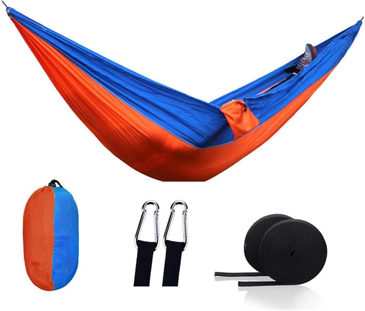 Schommelstoel Hangmat - Kampeer Hangmat - Buiten Ontspannen - Lichtgewicht Draagbaar - 270 x 140 cm - Blauw