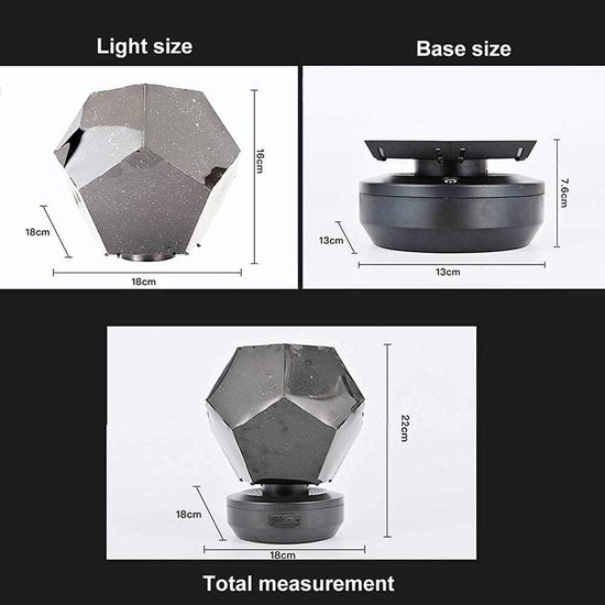 Sterrenhemel Projector - Nachtlampje Sfeerlicht - Dromerige Sfeer Creëren - Vallende Sterren Effect - 12 Sterrenbeelden - C — afbeelding 4